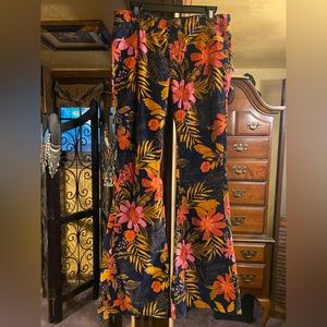 Free People Penny Pull On Printed Corduroy Flares